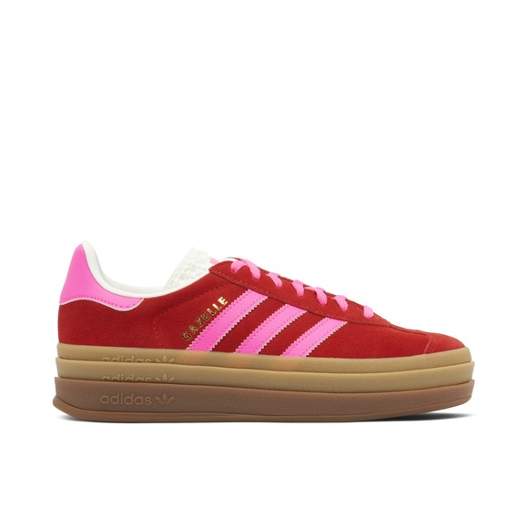 2024 ADIDAS GAZELLE BOLD COLLEGIATE RED LUCID PINK WOMENS - Picture 13 of 14